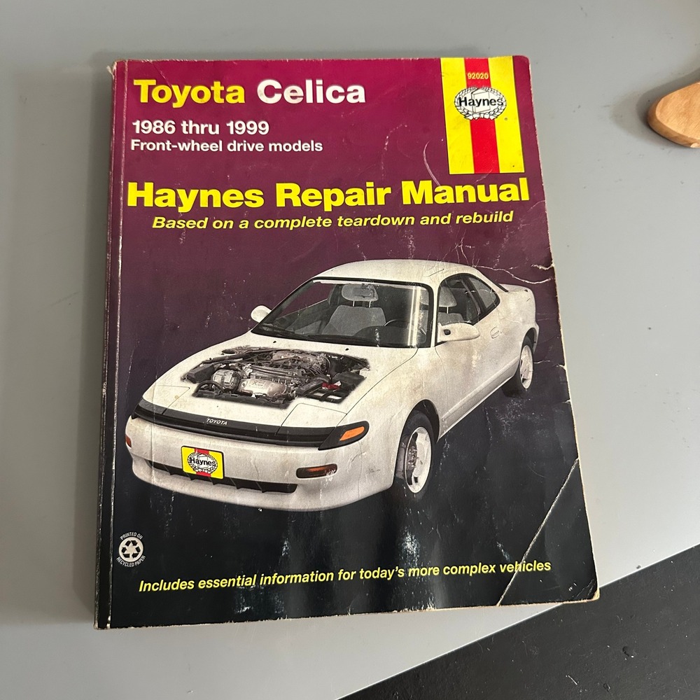 Toyota Celica Haynes Repair Manual 1986 thru 1999 FWD Models 92020 DIY Guide